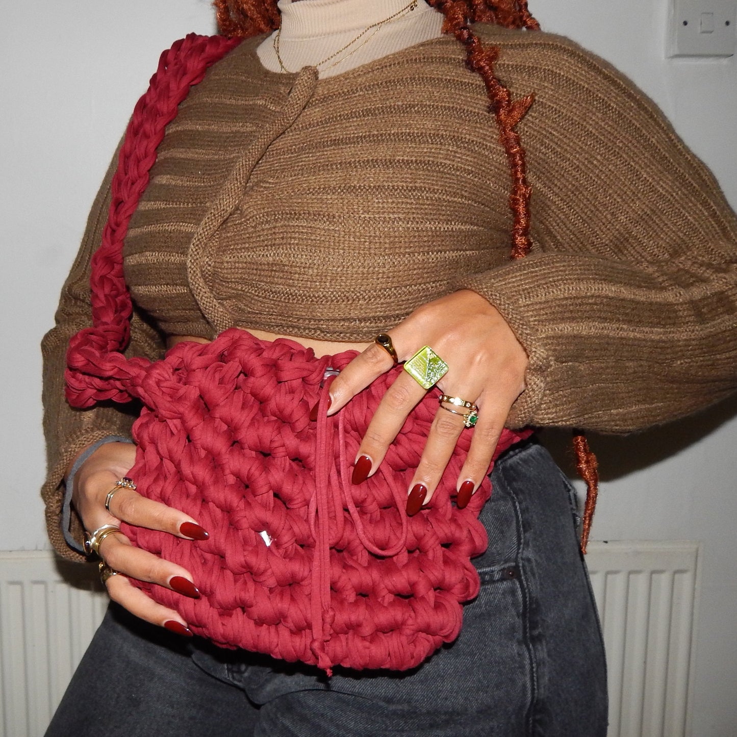 Berry Drawstring Bag