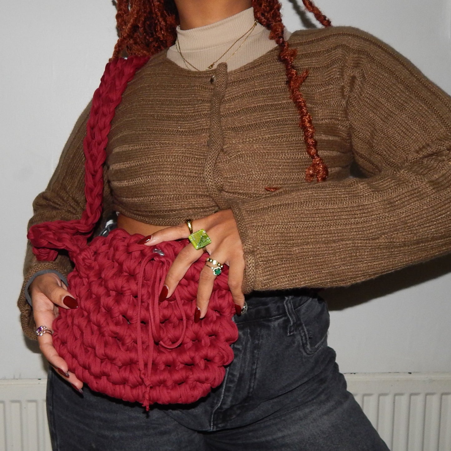 Berry Drawstring Bag